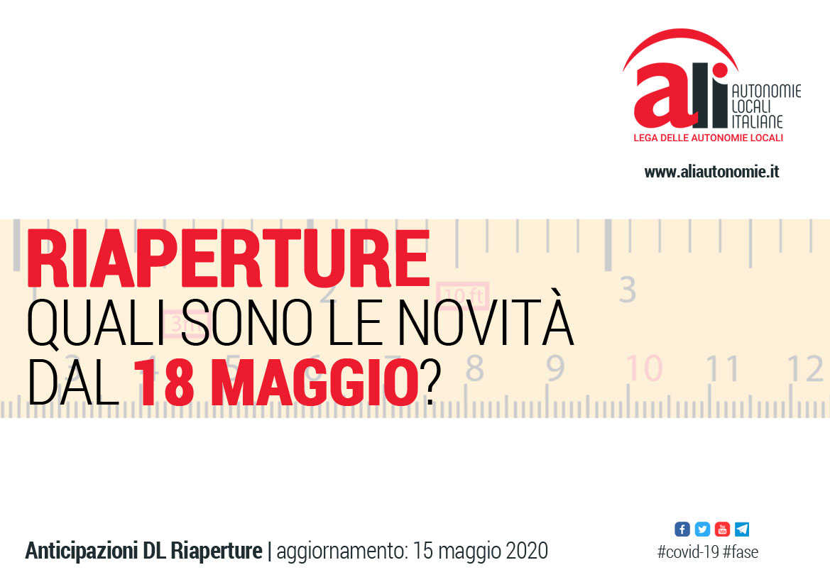 Riaperture: cosa possiamo fare dal 18 maggio ?